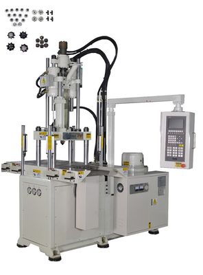 Hochsicherheit 55 Tonnen vertikale Kunststoffspritzgießmaschine mit Doppelschieber