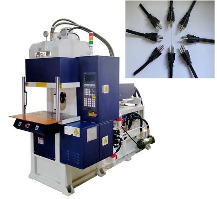 Hochleistungsmaschine mit 55 Tonnen vertikaler Spritzgießmaschine für Stromkabel mit blauer Farbe