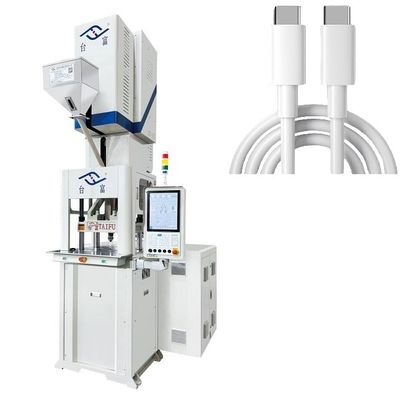 Vertikale Öl-Elektrohybride Kunststoffspritzgießmaschine für USB-Datenkabel