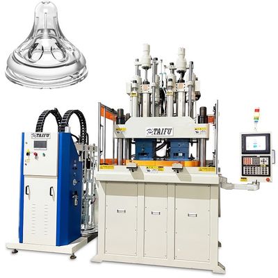 Doppelfarbige flüssige Silikon-Vertikalspritzgießmaschine für Babysuchgeräte